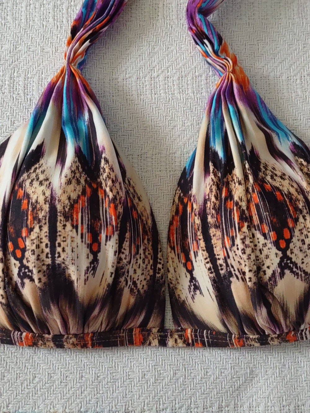 Kenneth Cole Bikini Top, Ties, 32 B/C, New Without Tags